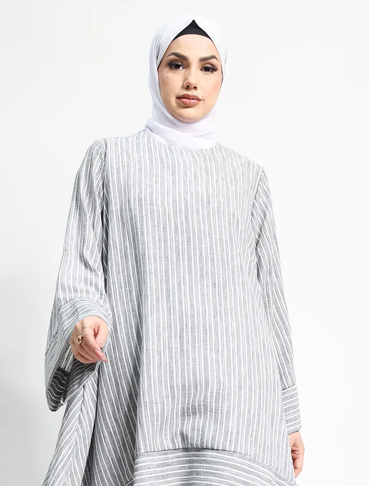 Grey Lina Striped Co Ord Set